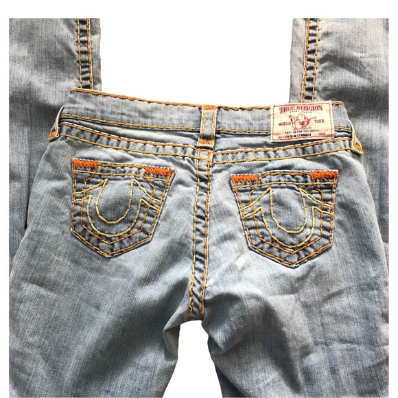 TRUE RELIGION Slim Straight let-out Hem Super T Jeans - Picture 15 of 16